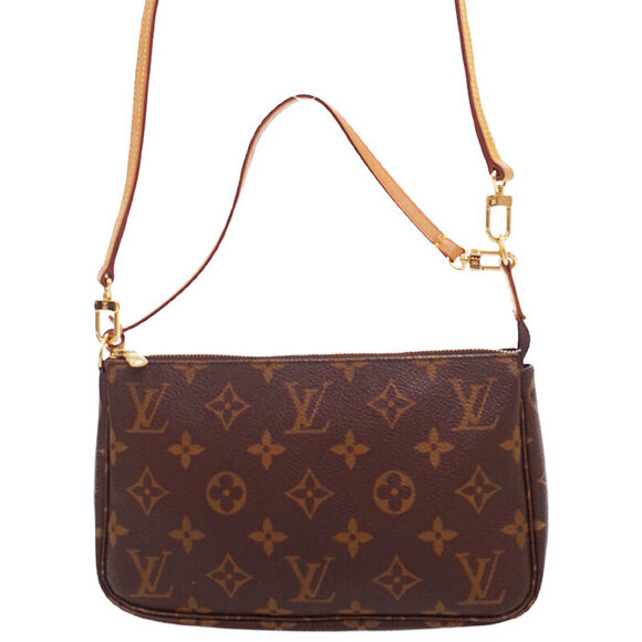 Louis Vuitton Handbags - Louis Vuitton Monogram Leather Brown Pochette Accessoires Bag Shoulder Strap